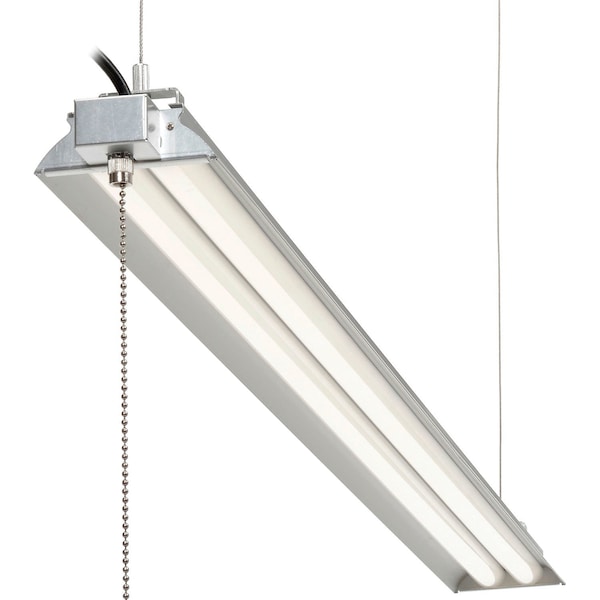 Global Industrial 72in LED Aluminum Shop Light, 35W, 4000K, 4375 Lumens, 48in Adj Height, 6ftCord 501696 - main
